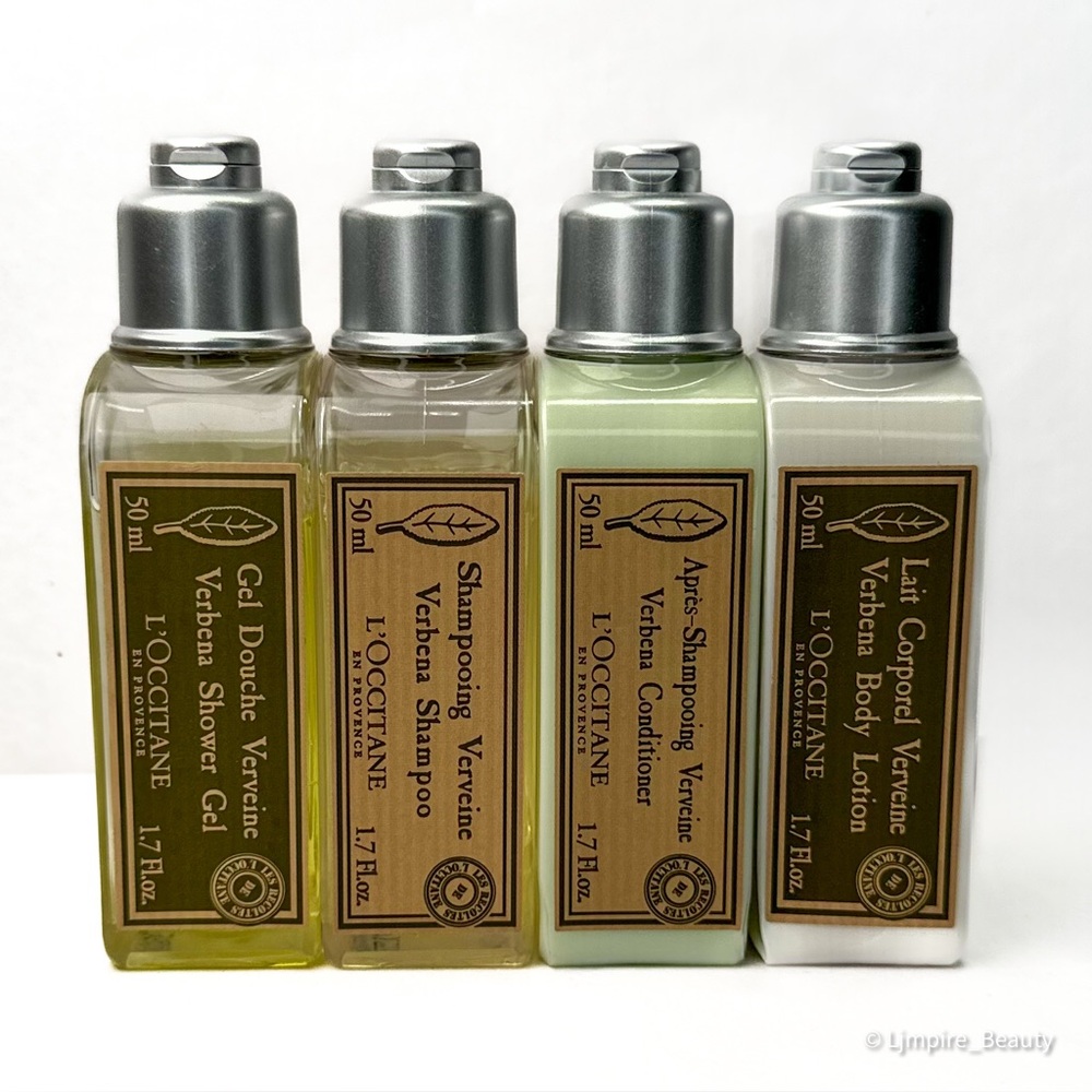 L'Occitane Verbena Bath & Body Set Shampoo, Conditioner, Shower Gel, Body Lotion